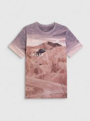 4F T-shirt regular z nadrukiem męski - multikolor XL. T-shirty męskie 4F, m, bez wzorów, z materiału, bez kołnierzyka, bez ramiączek. Za 99.99 zł.