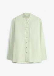 Koszula w ludowym stylu z bawełny, regular fit. Zielone koszule męskie bonprix, m, bez wzorów, z bawełny, bez kołnierzyka, bez ramiączek. Za 114.99 zł.
