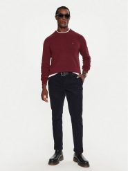 Tommy Hilfiger Spodnie materiałowe MW0MW32932 Granatowy Regular Fit. Niebieskie spodnie materiałowe męskie Tommy Hilfiger, bez wzorów, z materiału. Za 349.99 zł.