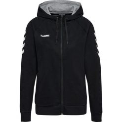Bluza z kapturem do piłki ręcznej damska Hummel Go Cotton Zip Hoodie Woman. Czarne bluzy damskie Hummel, xl, bez wzorów, z bawełny, sportowe, bez ramiączek, z kapturem. Za 98.00 zł.