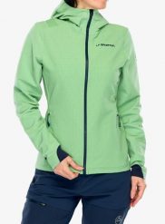 Kurtka softshell damska La Sportiva Descender Storm Jacket. Zielone kurtki sportowe damskie La Sportiva, s, bez wzorów, z polaru, bez ramiączek, bez kaptura, trekkingowe. Za 665.49 zł.