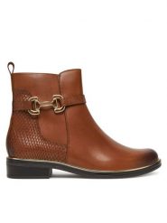 Caprice Botki 9-25312-45 Brązowy. Brązowe botki damskie Caprice, bez wzorów, ze skóry, bez obcasa, na płaskiej podeszwie, bez zapięcia. Za 589.99 zł.