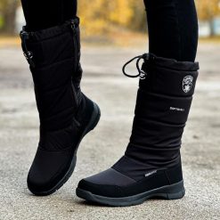 Czarne zimowe śniegowce damskie z membraną American Club Softshell Sn1. Czarne śniegowce damskie American CLUB, z jeansu, bez zapięcia. Za 249.00 zł.