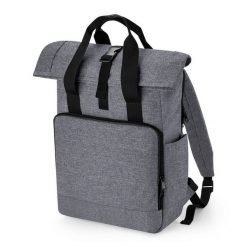 Plecak komputerowy z recyklingu Bag Base. Szare plecaki męskie BAGBASE, bez wzorów, z materiału. Za 128.50 zł.