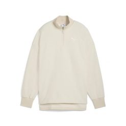 Damska bluza zimowa HER o kroju oversize z zamkiem 1/2 PUMA. Białe bluzy damskie Puma, na zimę, l, bez wzorów, sportowe, bez ramiączek, bez kaptura. W wyprzedaży za 209.00 zł.