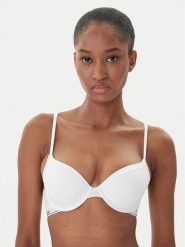 Calvin Klein Underwear Biustonosz z fiszbiną 0000F3784E Biały. Białe biustonosze Calvin Klein Underwear, bez wzorów, z bawełny. Za 139.99 zł.