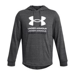 Bluza męska Under Armour Rival Terry Graphic Hood. Szare bluzy męskie Under Armour, m, bez wzorów, bez kaptura, na fitness i siłownię. Za 139.99 zł.