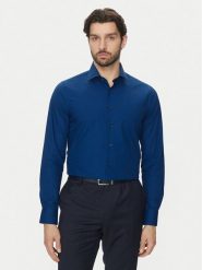 Michael Kors Koszula MK0DS01291 Granatowy Slim Fit. Niebieskie koszule męskie Michael Kors, m, bez wzorów, z bawełny, biznesowe, bez kołnierzyka, bez ramiączek. Za 209.99 zł.