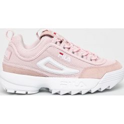 Fila - Buty Disruptor Mesh Low. Czerwone obuwie sportowe damskie Fila, bez wzorów, z gumy, z okrągłym noskiem, bez zapięcia. W wyprzedaży za 359.90 zł.