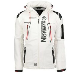 Kurtka sportowa męska Geographical Norway Techno MEN 056 BS3 szybkoschnąca z. Białe kurtki sportowe męskie Geographical Norway, m, bez wzorów, bez kaptura. Za 249.00 zł.
