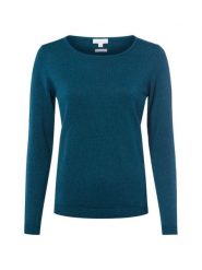 Brookshire Sweter z dzianiny DAmen Kobiety drobna dzianina niebieski|zielony marmurkowy, M. Niebieskie swetry nierozpinane damskie brookshire, na jesień, m, bez wzorów, z bawełny, bez kołnierzyka, bez ramiączek. Za 199.95 zł.