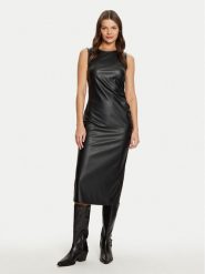 JDY Sukienka z imitacji skóry Soya 15336927 Czarny Slim Fit. Czarne sukienki damskie JDY, s, bez wzorów, ze skóry, bez kołnierzyka, bez ramiączek. Za 139.99 zł.