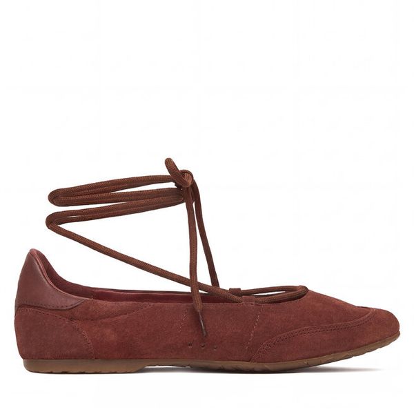 Baleriny Patrizia Pepe. Brązowe balerinki damskie Patrizia Pepe, bez wzorów, bez obcasa, bez zapięcia. Za 597.99 zł.
