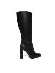 Steve Madden Kozaki Ally SM11002627 Czarny. Czarne kozaki damskie Steve Madden, bez wzorów, ze skóry, bez obcasa, na słupku, bez zapięcia. Za 729.99 zł.