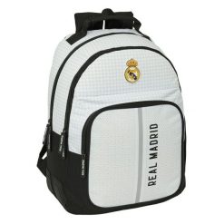 Plecak szkolny Real Madrid C.F. 24/25 Biały. Szare plecaki męskie REAL MADRID, bez wzorów, z materiału, biznesowe. Za 274.05 zł.