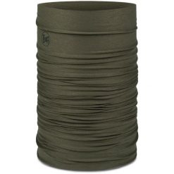 Komin na szyję - Bandana BUFF Coolnet UV® Solid. Brązowe szaliki męskie Buff, bez wzorów. Za 89.08 zł.