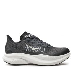 Buty do biegania Hoka. Czarne obuwie sportowe damskie HOKA, bez wzorów, bez zapięcia, do biegania. Za 349.99 zł.