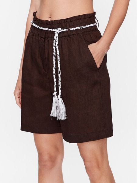 Marc Aurel Szorty materiałowe 1628 1001 91694 Brązowy Regular Fit. Brązowe szorty damskie Marc Aurel, bez wzorów, ze lnu. Za 419.99 zł.