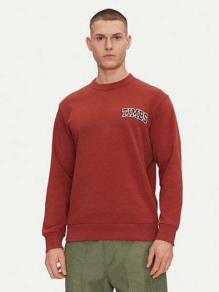 Timberland Bluza TB0A6GPQ Czerwony Regular Fit. Czerwone bluzy męskie Timberland, m, bez wzorów, z bawełny, bez ramiączek, bez kaptura. Za 220.99 zł.