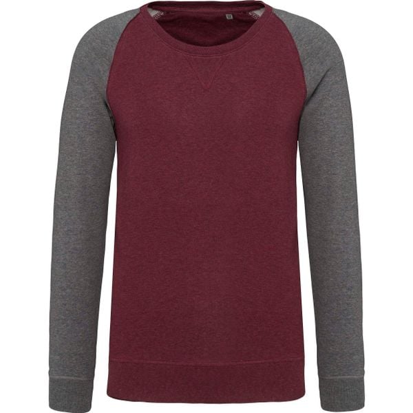 Bluza z okrągłym dekoltem Kariban bicolore Manches Raglan. Czerwone bluzy męskie KARIBAN, m, bez wzorów, bez ramiączek, bez kaptura. Za 122.00 zł.