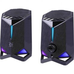 DEFENDER GŁOŚNIKI ROCKET 2.0 6W LED USB CZARNE 65094. Czarne głośniki przenośne Defender. Za 47.99 zł.