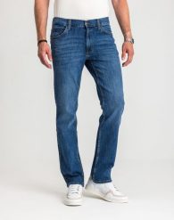 Męskie Spodnie Jeansowe Mustang Style Tramper Straight Denim Blue 1017121 5000 782, W32 L32. Niebieskie spodnie materiałowe męskie Mustang, bez wzorów, z bawełny. Za 219.99 zł.