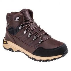 Buty trekkingowe męskie Hi-Tec Leknes Mid Ag. Brązowe trekkingi męskie Hi-tec, z materiału, za kostkę, bez zapięcia. Za 502.80 zł.