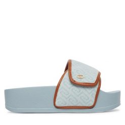 Klapki Liu Jo. Niebieskie klapki damskie Liu Jo, bez wzorów, bez obcasa, bez zapięcia. Za 329.99 zł.