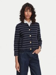 Tommy Hilfiger Kardigan WW0WW50088 Granatowy Regular Fit. Niebieskie kardigany damskie Tommy Hilfiger, s, bez wzorów, z bawełny, bez kołnierzyka. Za 699.99 zł.