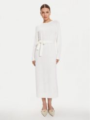 Max Mara Leisure Sukienka dzianinowa Scrivia 24263260 Biały Regular Fit. Białe sukienki damskie Max Mara Leisure, s, bez wzorów, z dzianiny, bez kołnierzyka, bez ramiączek. Za 1,149.00 zł.