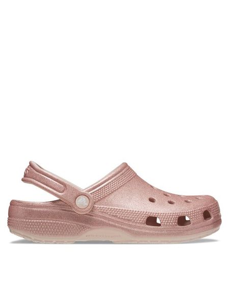 Crocs Klapki Classic Glitter Clog Quartz 205942 Różowy. Czerwone klapki damskie Crocs, bez wzorów, z tworzywa sztucznego, bez obcasa, bez zapięcia. Za 249.99 zł.