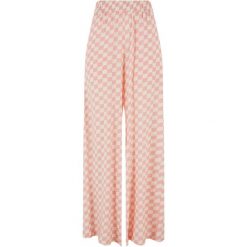 Damskie spodnie z wiskozy Urban Classics. Czerwone spodnie dresowe damskie Urban Classics, bez wzorów, z wiskozy, sportowe, długie. Za 183.50 zł.