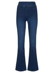 Guess Jeansy W5YA0F D5QR0 Niebieski Flare Fit. Niebieskie jeansy damskie Guess, z aplikacjami, z bawełny. Za 399.99 zł.