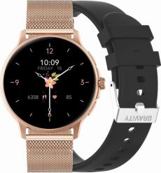 Smartwatch Gravity GT12-7 Różowe złoto (GT12-4). Czerwone zegarki smartwatch Gravity, bez wzorów. Za 166.62 zł.