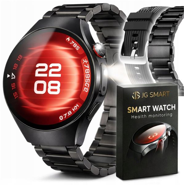 Smartwatch JG Smart MT116 Czarny. Czarne zegarki smartwatch JG Smart, bez wzorów. Za 259.99 zł.