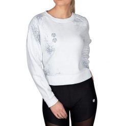 Bluza treningowa damska Morotai Batech. Białe bluzy damskie MOROTAI, l, bez wzorów, z bawełny, sportowe, bez ramiączek, bez kaptura. W wyprzedaży za 172.00 zł.
