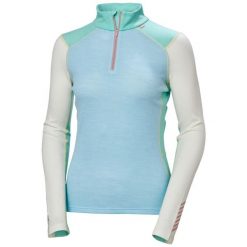 Bluza damska z zamkiem 1/2 Helly Hansen Lifa Midw. Niebieskie bluzy damskie Helly Hansen, bez wzorów, z wełny, bez ramiączek, bez kaptura. Za 436.50 zł.