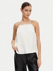 HUGO Top Cebena 50536436 Biały Regular Fit. Białe topy damskie Hugo, bez wzorów, z syntetyku, bez kołnierzyka, bez ramiączek. Za 289.99 zł.