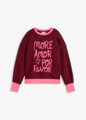 Bluza z mieszanki bawełny. Szare bluzy damskie bonprix, bez wzorów, z bawełny, bez ramiączek, bez kaptura. Za 94.99 zł.
