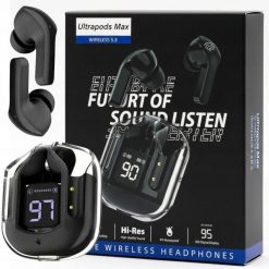 Słuchawki Nedis A14_tds0859_Czarne douszne słuchawki BlackPods. Czarne słuchawki bezprzewodowe Nedis. Za 39.42 zł.