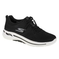 Buty sportowe Sneakersy damskie, Go Walk Arch Fit Unify. Czarne obuwie sportowe damskie Skechers, bez wzorów, bez zapięcia, trekkingowe. Za 179.99 zł.