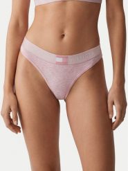 Tommy Hilfiger Stringi UW0UW06039 Różowy jasny. Czerwone majtki damskie Tommy Hilfiger, z bawełny. Za 89.99 zł.