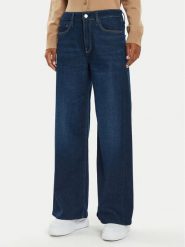Guess Jeansy W4BA82 D5HF1 Niebieski Palazzo Fit. Niebieskie jeansy damskie Guess, z aplikacjami, z bawełny. Za 289.99 zł.