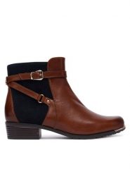 Caprice Botki 9-25308-43 Brązowy. Brązowe botki damskie Caprice, bez wzorów, ze skóry, bez obcasa, na płaskiej podeszwie, bez zapięcia. Za 499.99 zł.