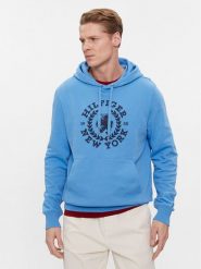 Tommy Hilfiger Bluza Big Icon MW0MW33650 Niebieski Regular Fit. Niebieskie bluzy męskie Tommy Hilfiger, l, bez wzorów, z bawełny, bez ramiączek, bez kaptura. Za 449.99 zł.