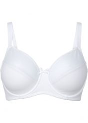 Biustonosz minimizer z siateczką. Czarne biustonosze bonprix, bez wzorów. Za 69.99 zł.
