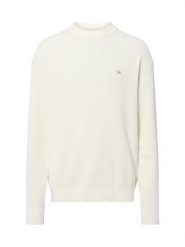 Calvin Klein Jeans sweter z dzianiny Mężczyźni Bawełna biały, M. Białe swetry męskie Calvin Klein Jeans, m, bez wzorów, z bawełny, bez kołnierzyka, bez ramiączek. Za 379.95 zł.