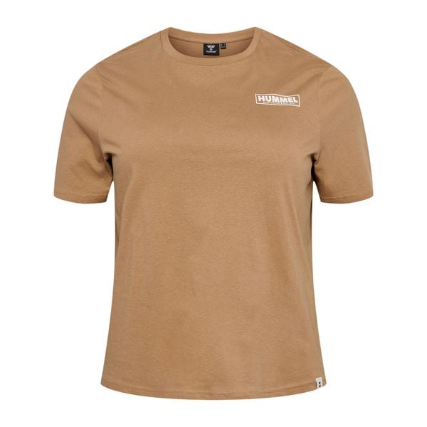 Koszulka damska Plus Hummel Legacy. Brązowe bluzki damskie Hummel, bez wzorów, sportowe, bez kołnierzyka, bez ramiączek. Za 124.00 zł.