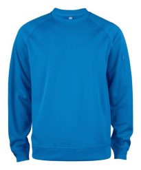 Clique Basic Active Bluza z okrągłym dekoltem z poliestru – royal blue. Niebieskie bluzy damskie CLIQUE, xl, bez wzorów, bez ramiączek, bez kaptura. Za 162.59 zł.