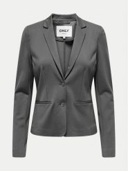 ONLY Marynarka Poptrash 15153144 Szary Regular Fit. Szare marynarki i żakiety damskie ONLY, bez wzorów, z syntetyku, bez kołnierzyka, bez ramiączek. Za 119.99 zł.